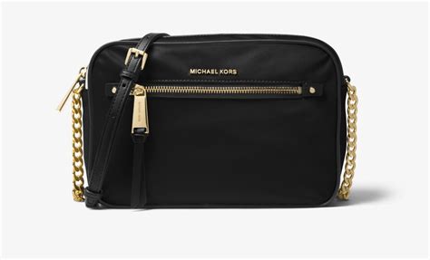 michael michael kors polly large nylon crossbody bag color black|Polly Large Nylon Crossbody Bag .